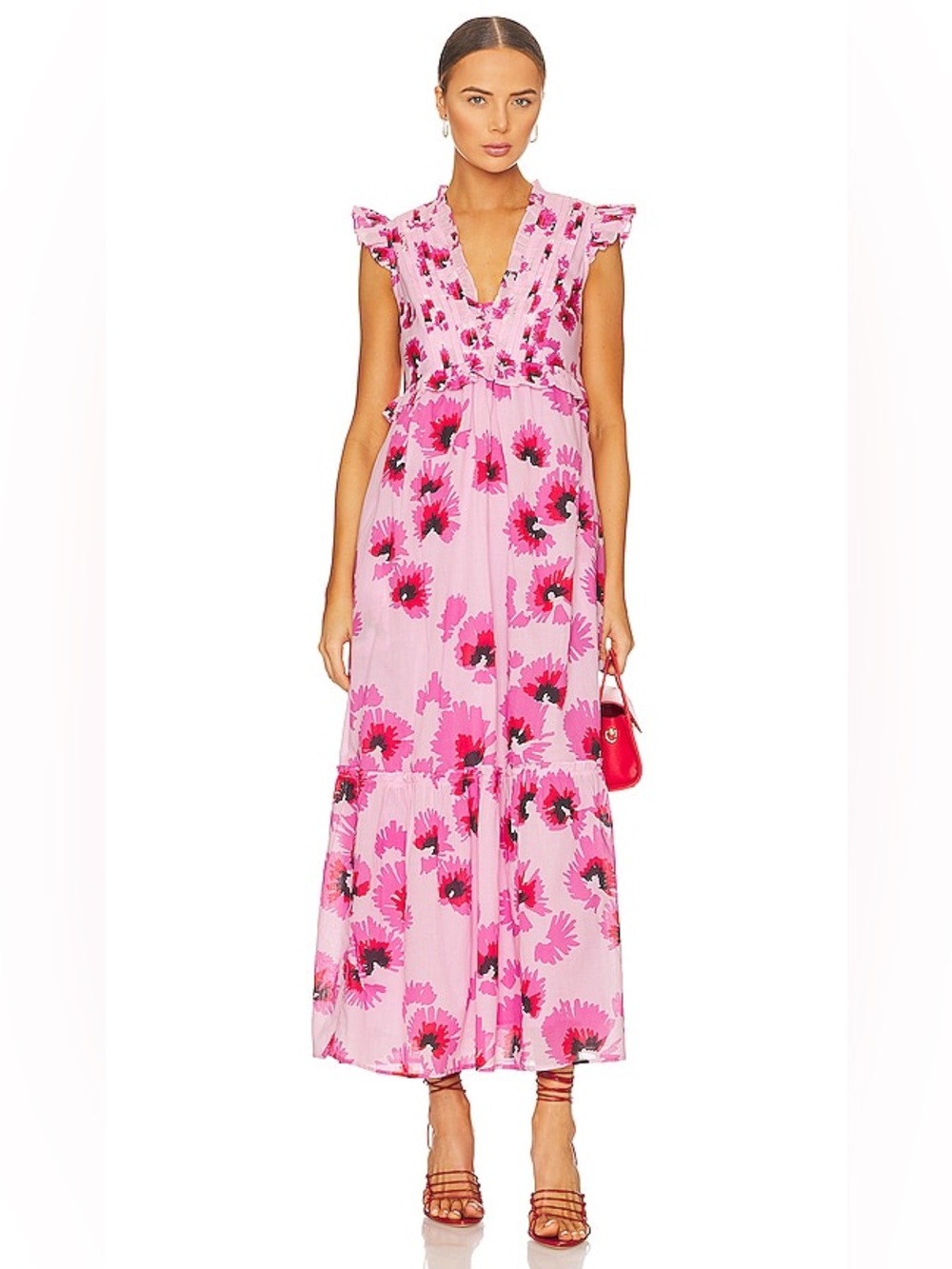 BANJANAN Revolve Constance Dress in Floral Mix light organic cotton S $340 new